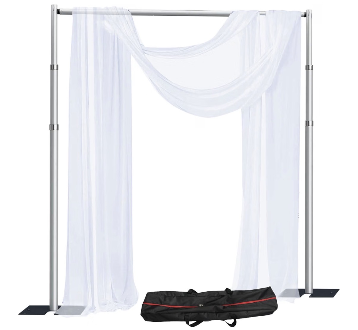 Soft white fabric event backdrop
